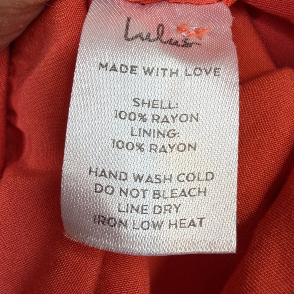 Lulu's Women's Floral Romper Medium Orange Rayon Button Front Sleeveless Boho - Picture 6 of 11